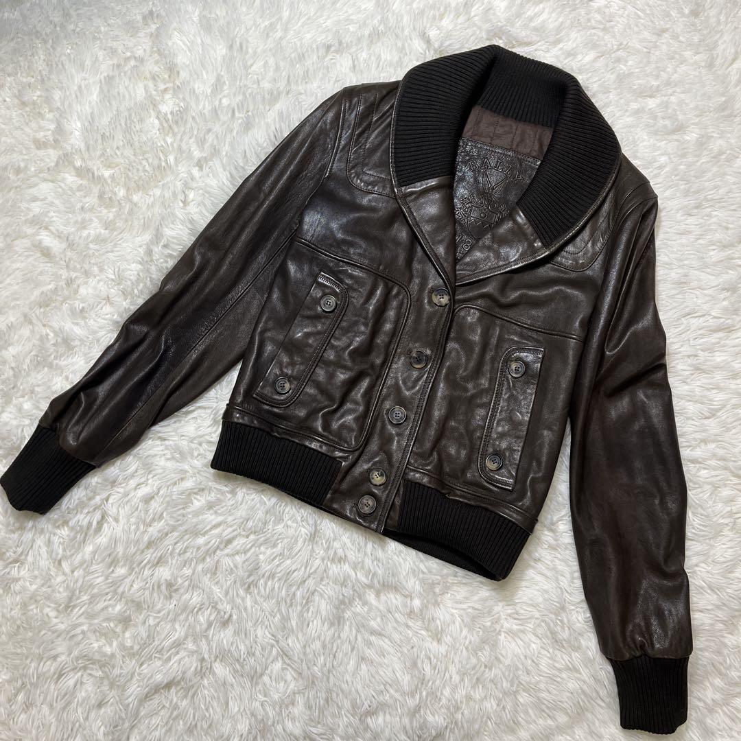 バリー　レザージャケット　本革　ラムレザー　ブラウン　L相当