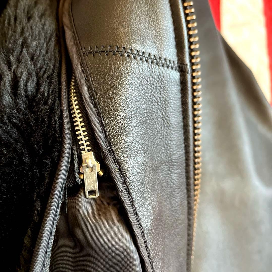 ショット 680 襟付 ライダースジャケット 40 黒 ライナー付 アメリカ製