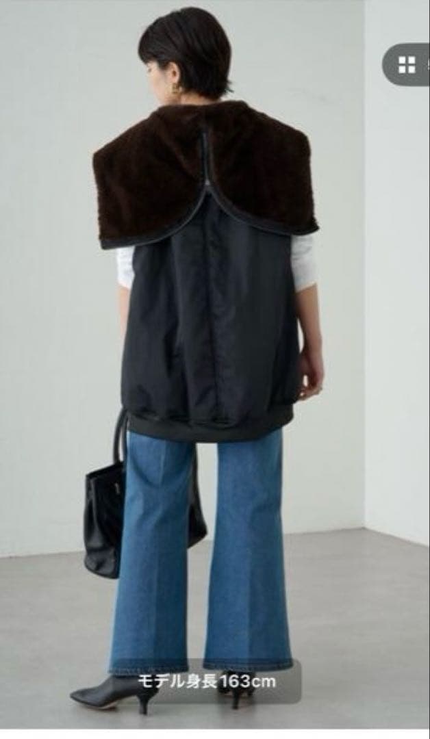 【新品未使用】ラウンジドレス　ミリタリージレブルゾン　黒　ベスト