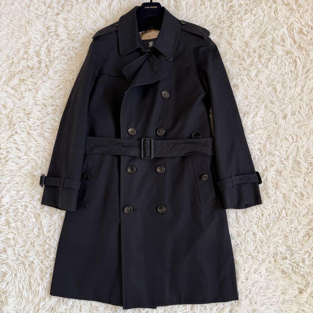 美品　バーバリーロンドン　トレンチコート　ライナー　メガチェック　黒　Lサイズ