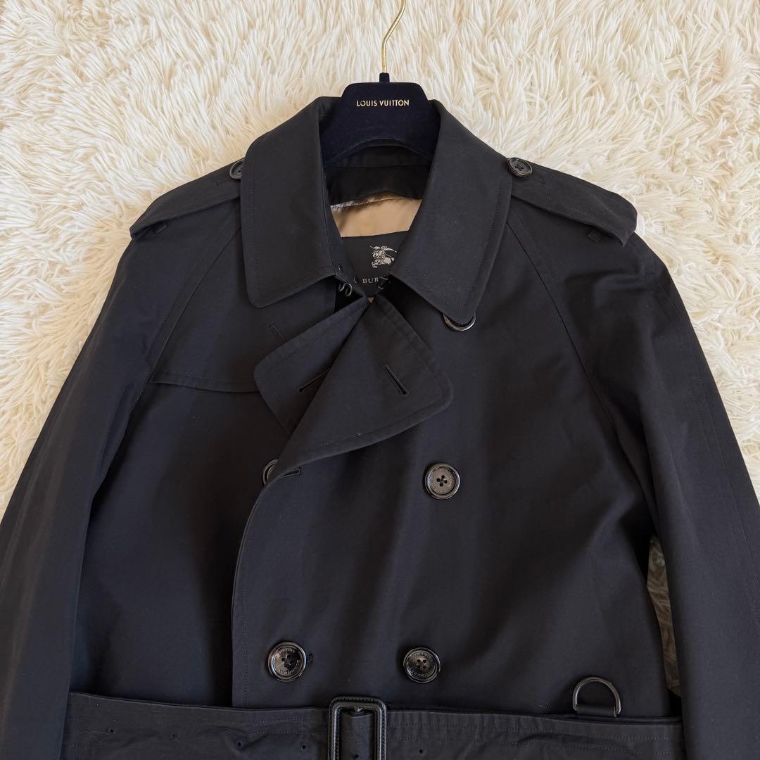 美品　バーバリーロンドン　トレンチコート　ライナー　メガチェック　黒　Lサイズ