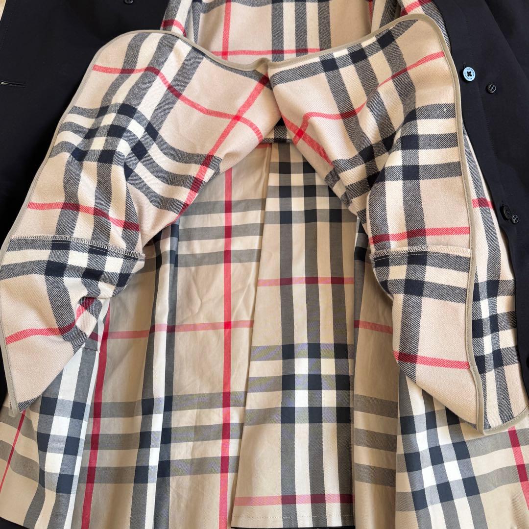 美品　バーバリーロンドン　トレンチコート　ライナー　メガチェック　黒　Lサイズ