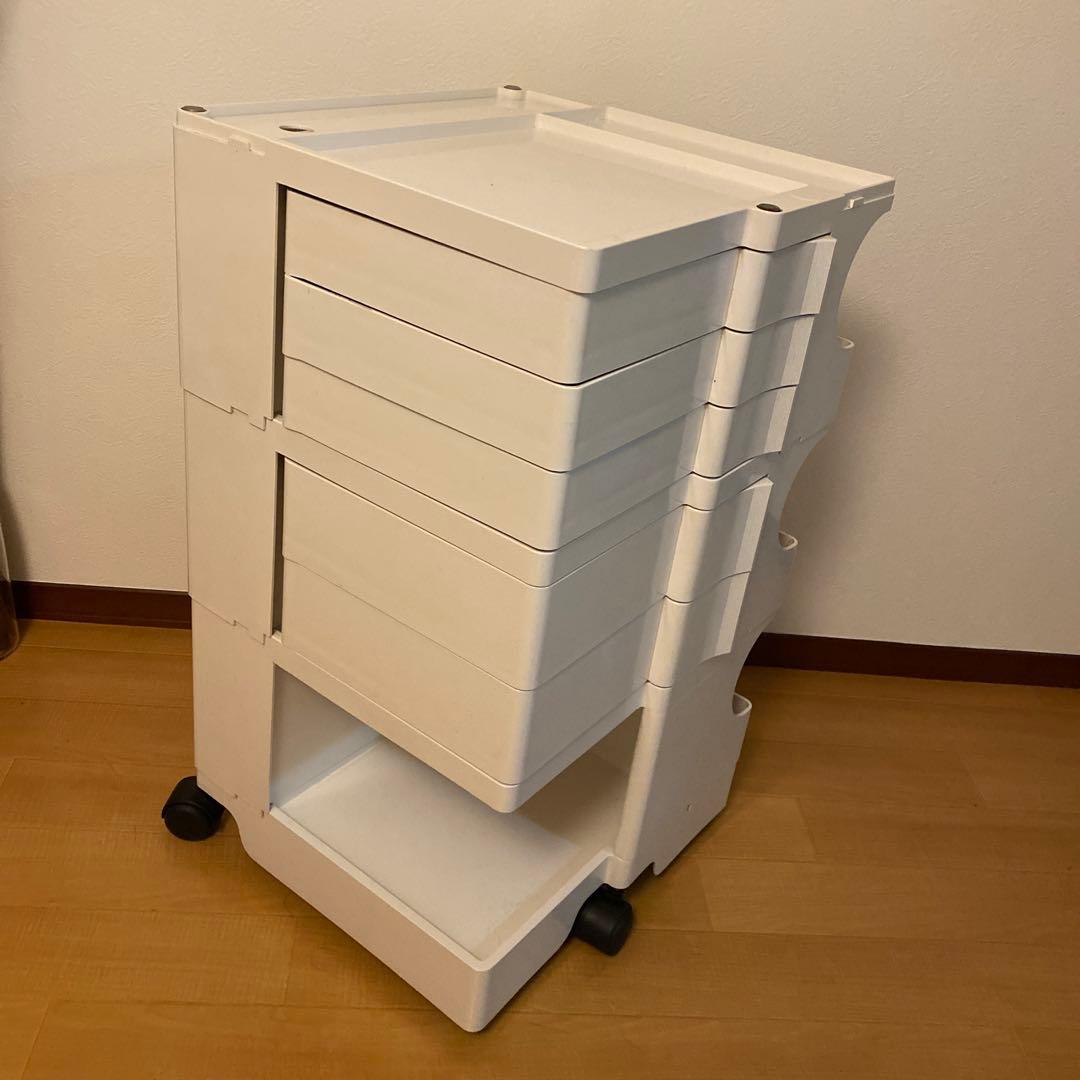 B-LINE 白　ボビーワゴン ボビーライン　3段5トレイ　白