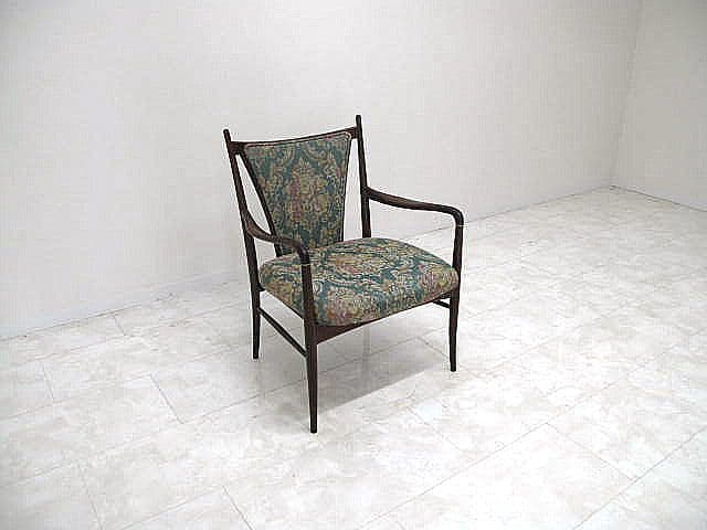 希少モデル オールドマルニ 最高級ライン「ショパン」花梨無垢材アームチェア