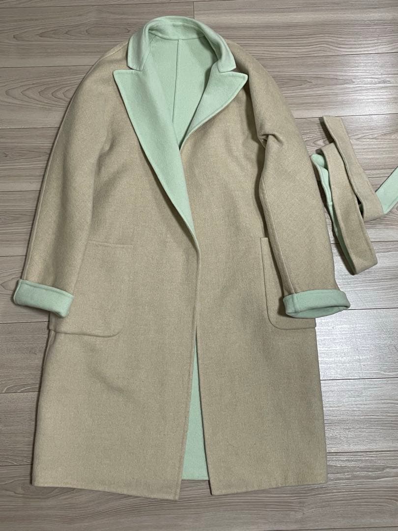 L*z様 マックスマーラ MAX MARA リバーシブルアンゴラ混 ウールベルト