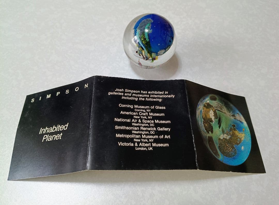 【希少】ジョシュ・シンプソン ガラス作品 Inhabited Planet