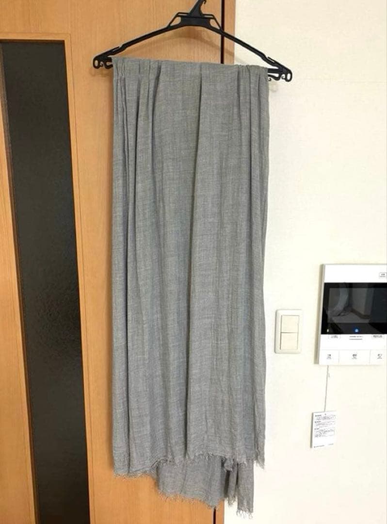 ファリエロサルティ アズーラ　グレー　ストール　カシミヤ混　大判ストール