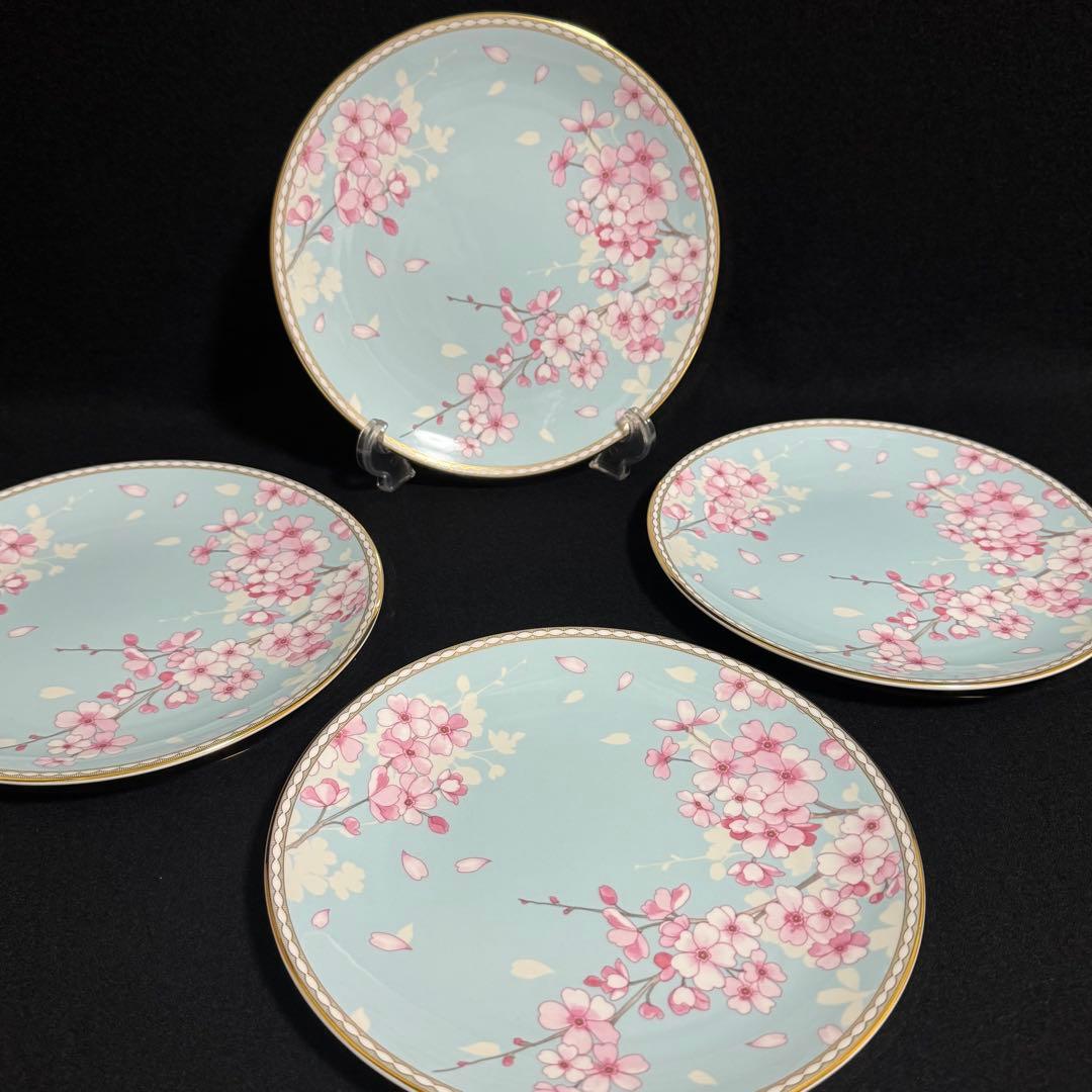 【希少/未使用】ウェッジウッド　スプリングブロッサム　プレート　4枚セット