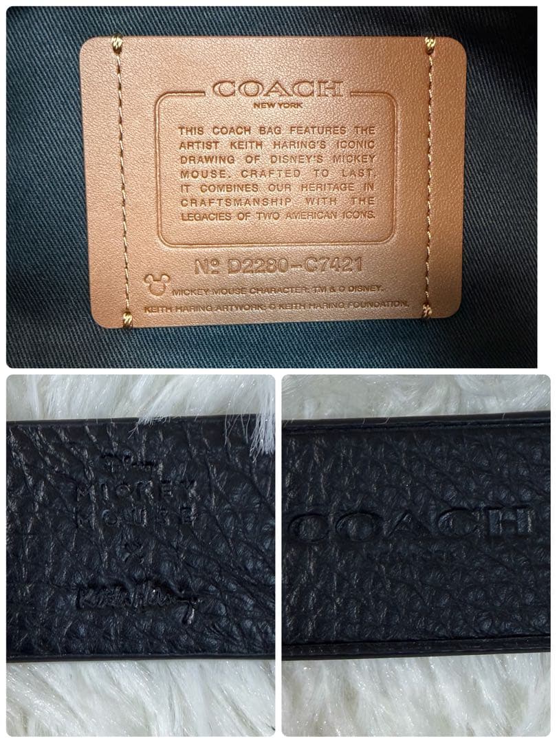 【✨チャーム付✨】コーチ キースヘリング トートバッグ A4 ミッキー