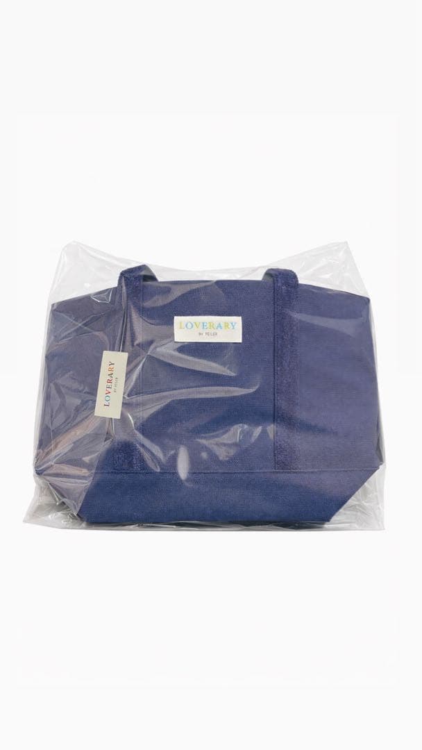 ぽこ FEILER オールドテディワッペントートバッグ　ネイビー