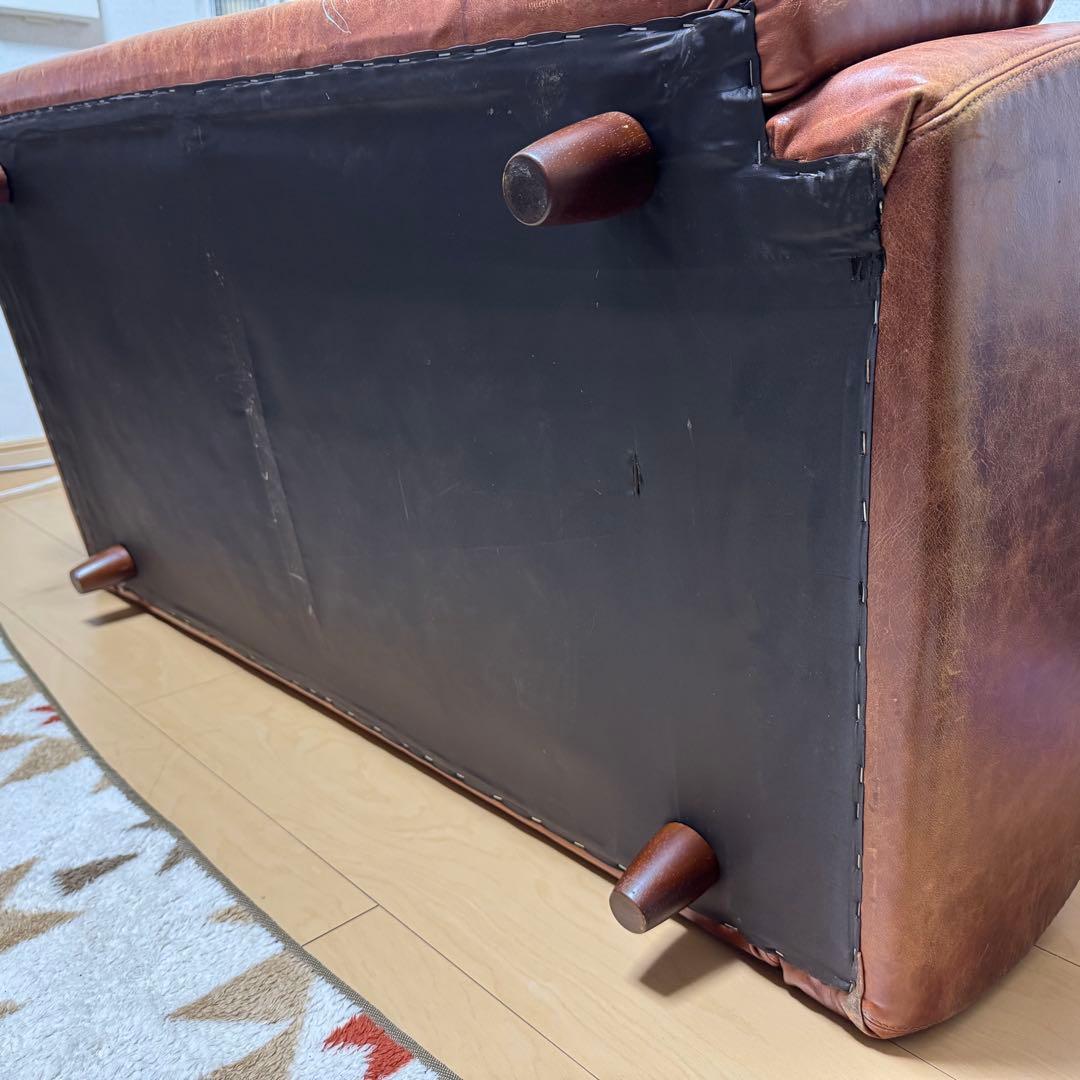 【送料込み】2Pソファ 本革製 ブラウン【本革】