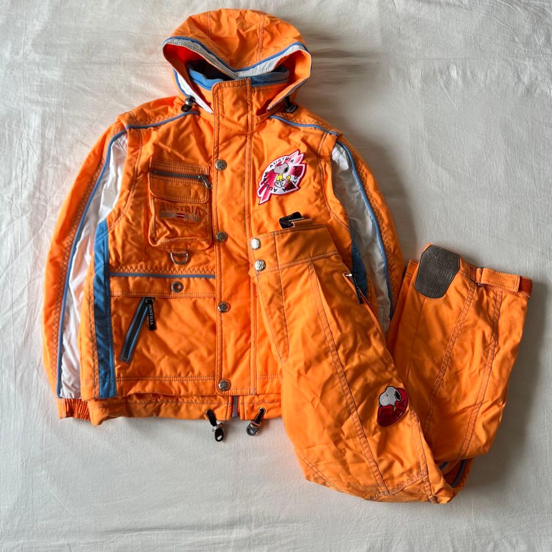 【希少】SNOOPY オーストリア代表モデル スキーウェア アシックス オレンジ