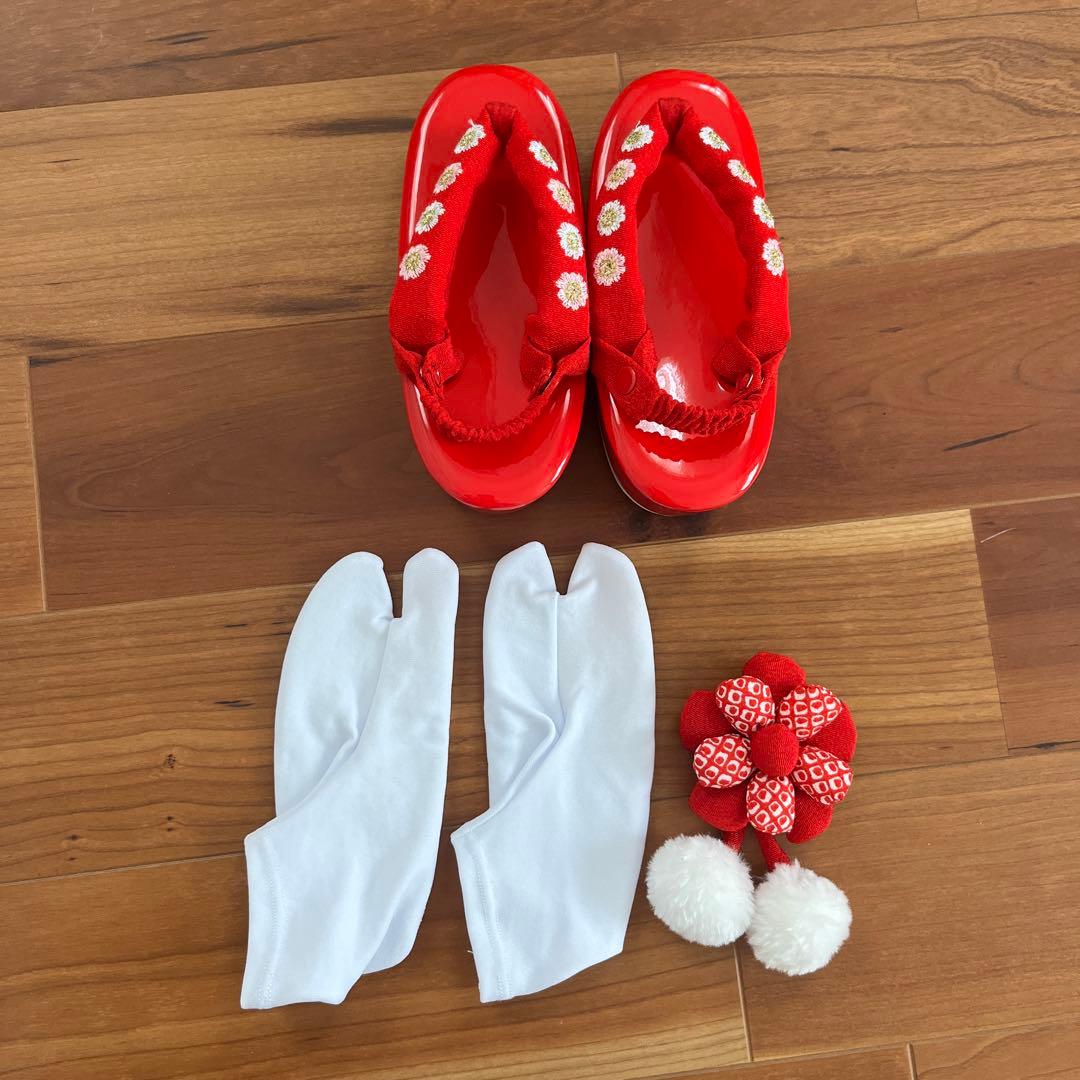 七五三 着物 3歳 女の子 被布セット 京都花ひめ 赤地着物