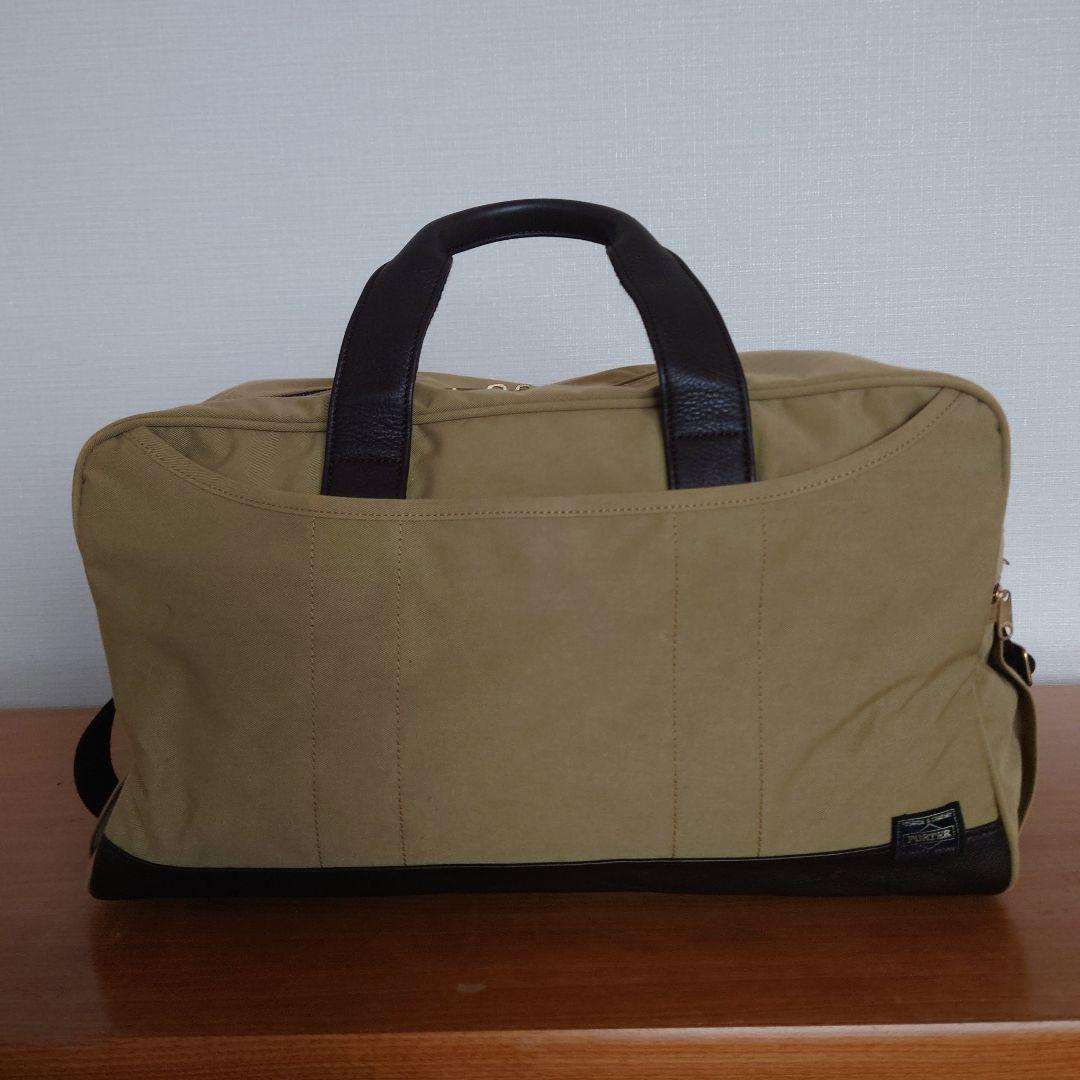 PORTER ベージュ キャンバス ボストンバッグ
