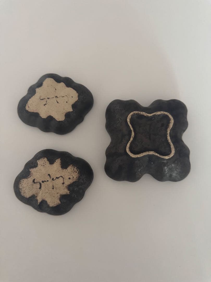 【安福由美子さん】錆F深小鉢(1枚)＋錆木瓜深豆皿(2枚)