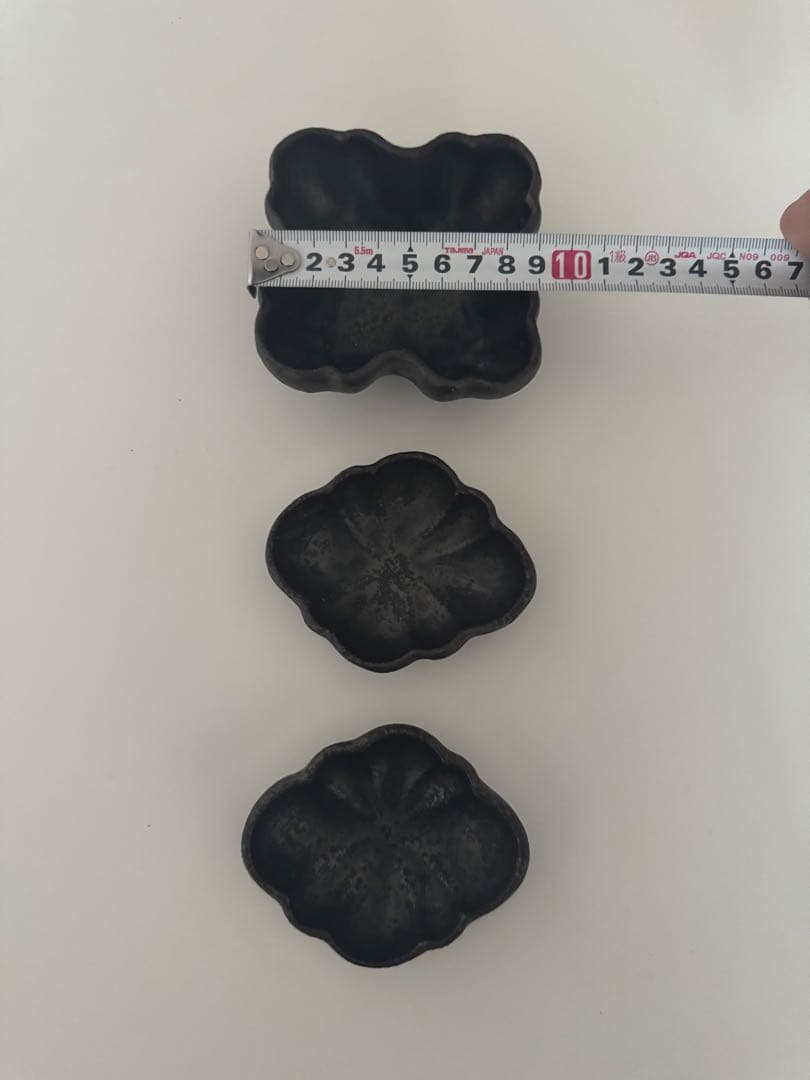 【安福由美子さん】錆F深小鉢(1枚)＋錆木瓜深豆皿(2枚)