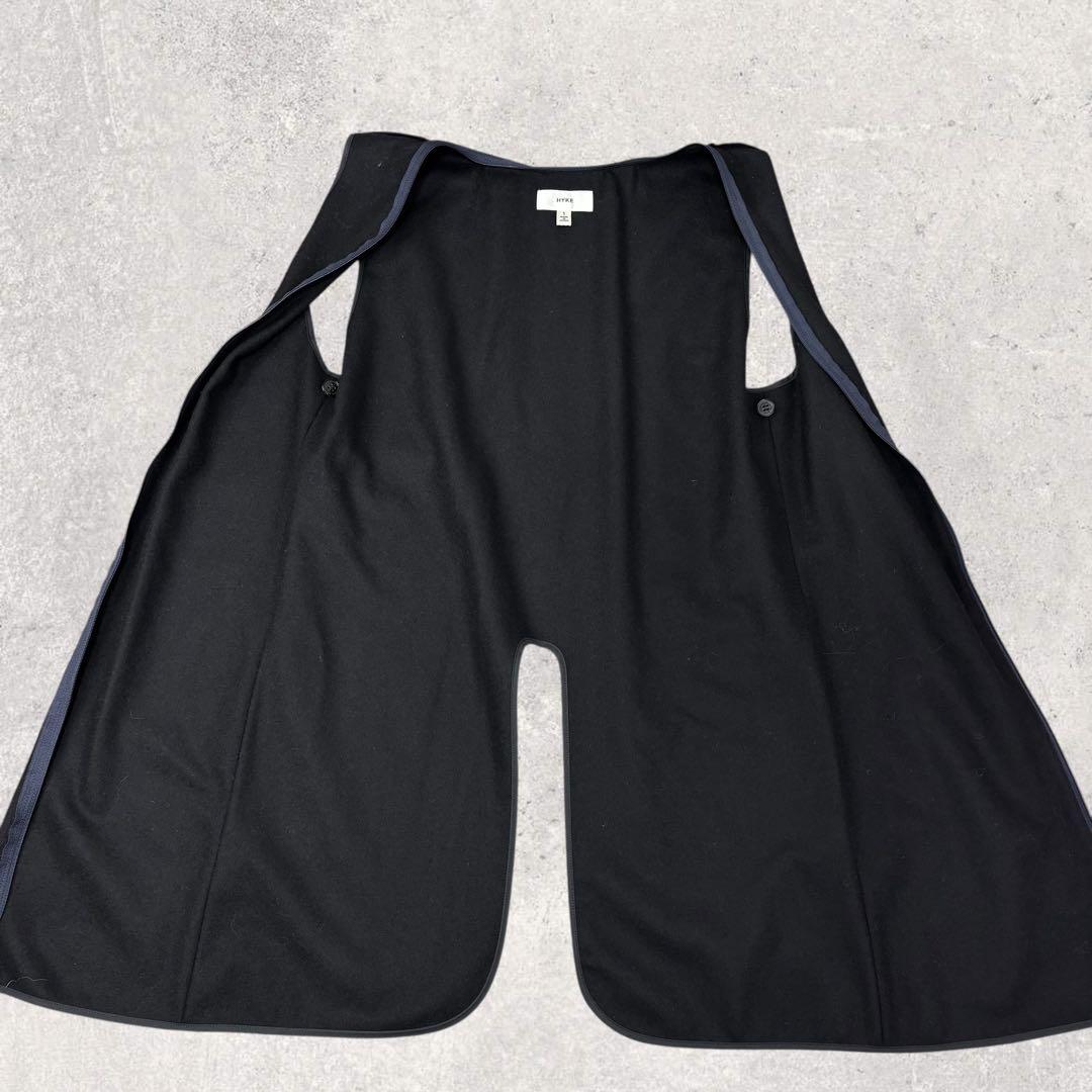 ハイク HYKE トレンチコート 黒 ライナー付 1 S相当 ロング