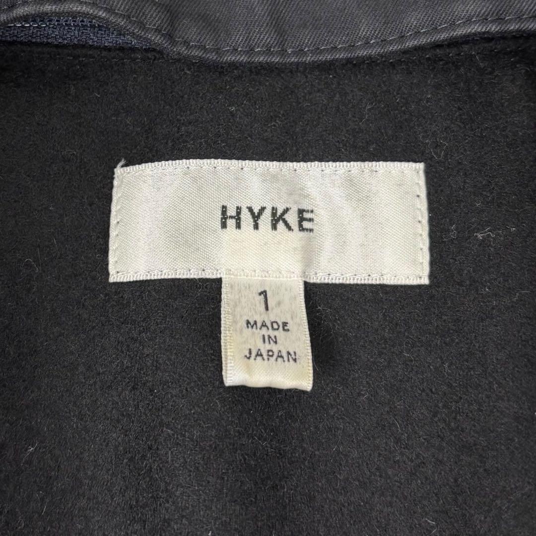 ハイク HYKE トレンチコート 黒 ライナー付 1 S相当 ロング