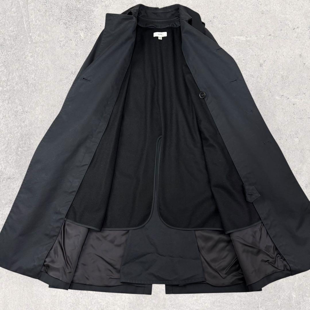 ハイク HYKE トレンチコート 黒 ライナー付 1 S相当 ロング