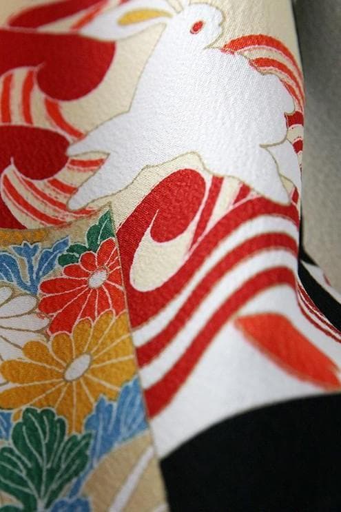 七五三　女の子　３歳　着物　被布　黒　古典