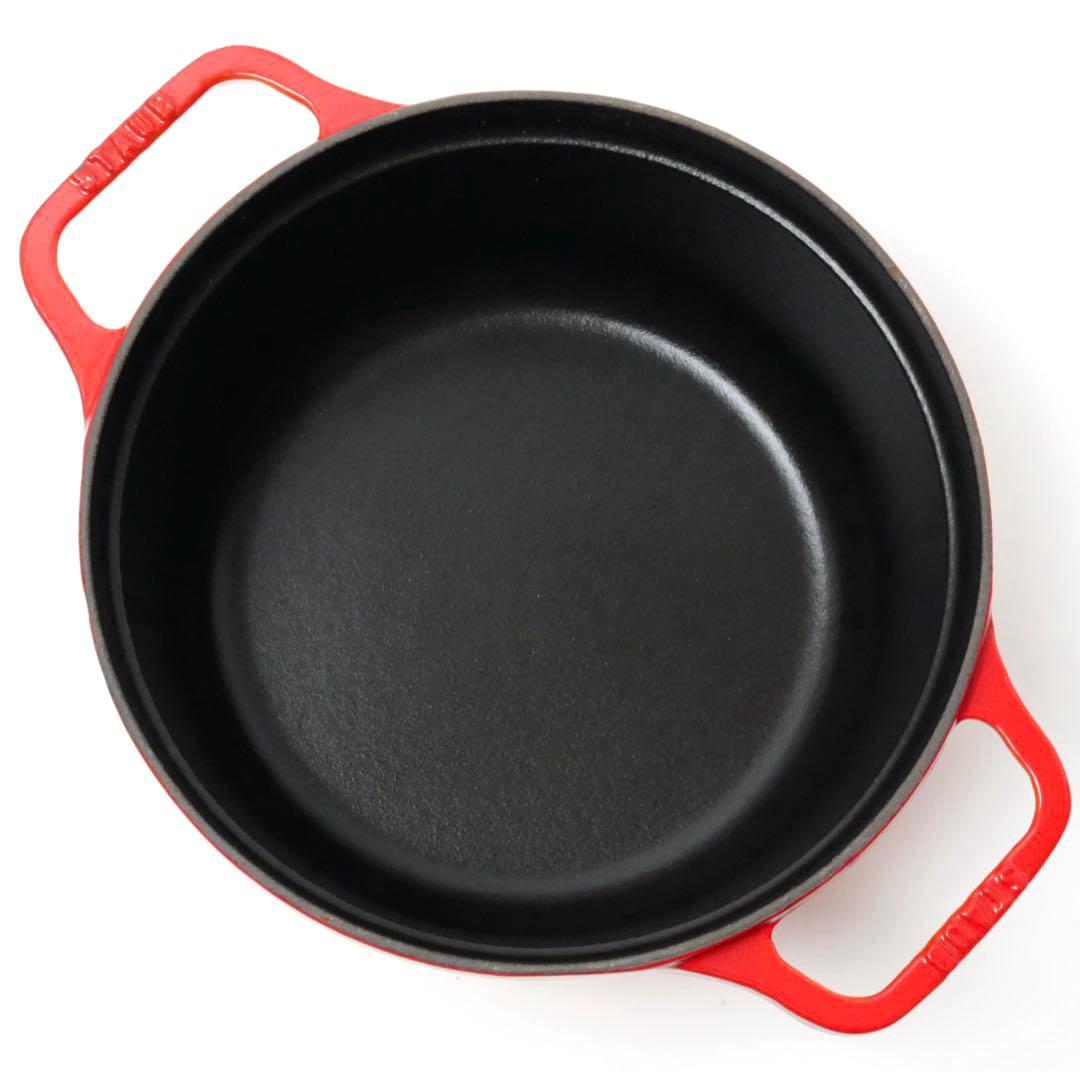 【希少】ストウブ ピコココット ラウンド 22cm オレンジ ビンテージ