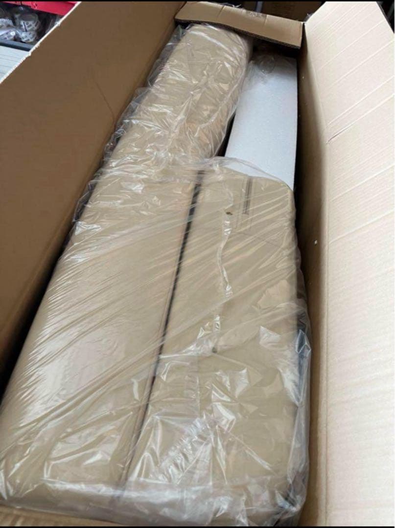 新品未使用　リクライニング　カウチソファベッド　ベット　セミダブル　アイボリー