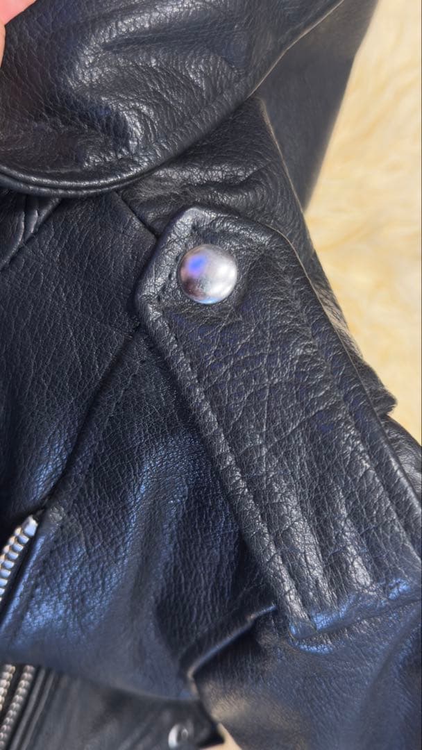 美品『オールセインツ』ダブルライダースジャケット/羊革/ベルト/UK8/黒