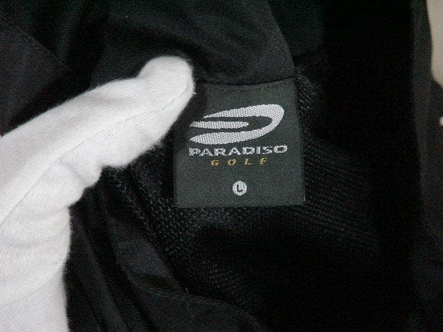 62867　パラディーゾ　裏メッシュ　ハーフジップ半袖トップス　黒　Ｌ