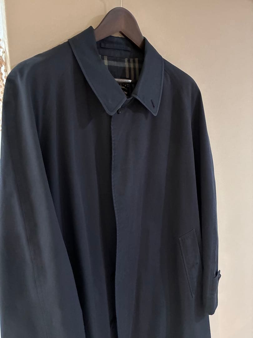 バーバリー　トレンチコート　ネイビー　ヴィンテージ　ロングコート　54