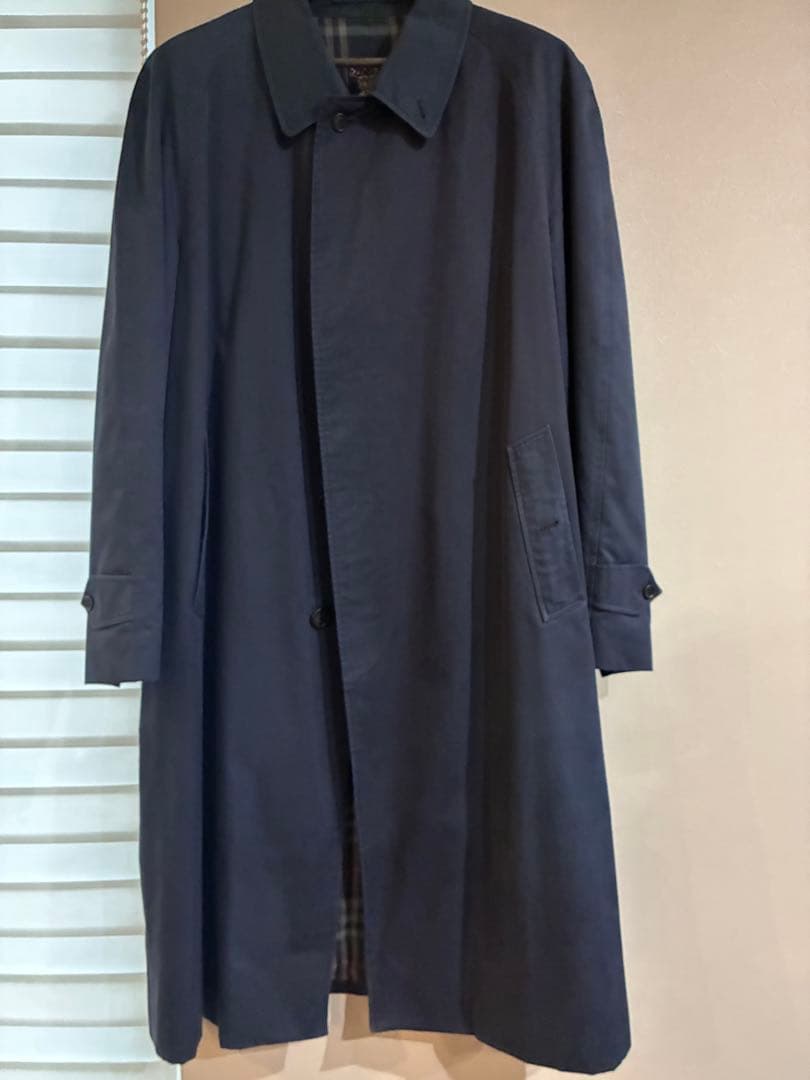 バーバリー　トレンチコート　ネイビー　ヴィンテージ　ロングコート　54
