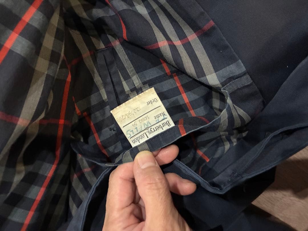 バーバリー　トレンチコート　ネイビー　ヴィンテージ　ロングコート　54