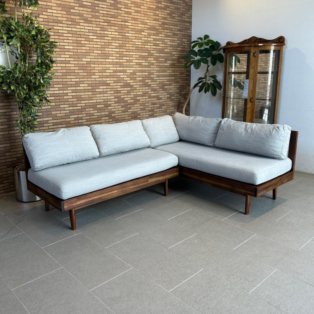 ２個口のa 美品 ♥ unico　ウニコ　コーナーソファー ベンチセット