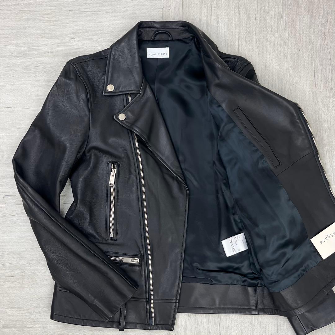未使用✨ アッパーハイツ ダブルライダースジャケット レザー 1 羊革 M相当