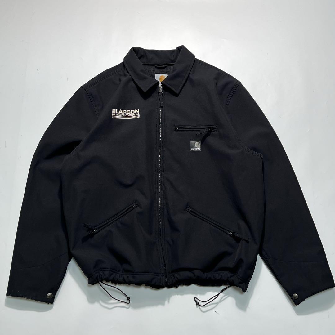 カーハート デトロイト型 ソフトシェルジャケット XL 黒 ドローコード7663