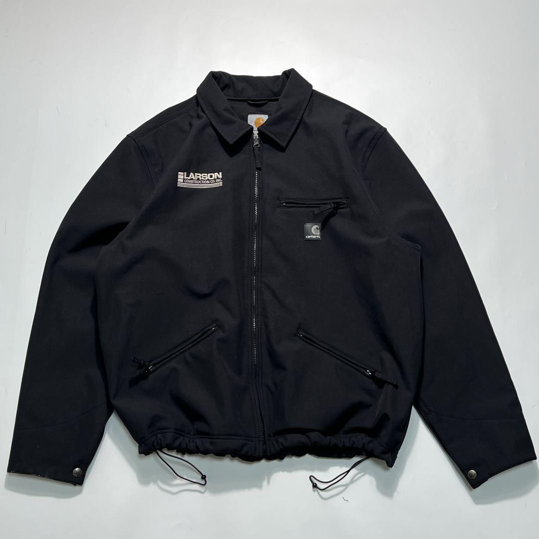 カーハート デトロイト型 ソフトシェルジャケット XL 黒 ドローコード7663