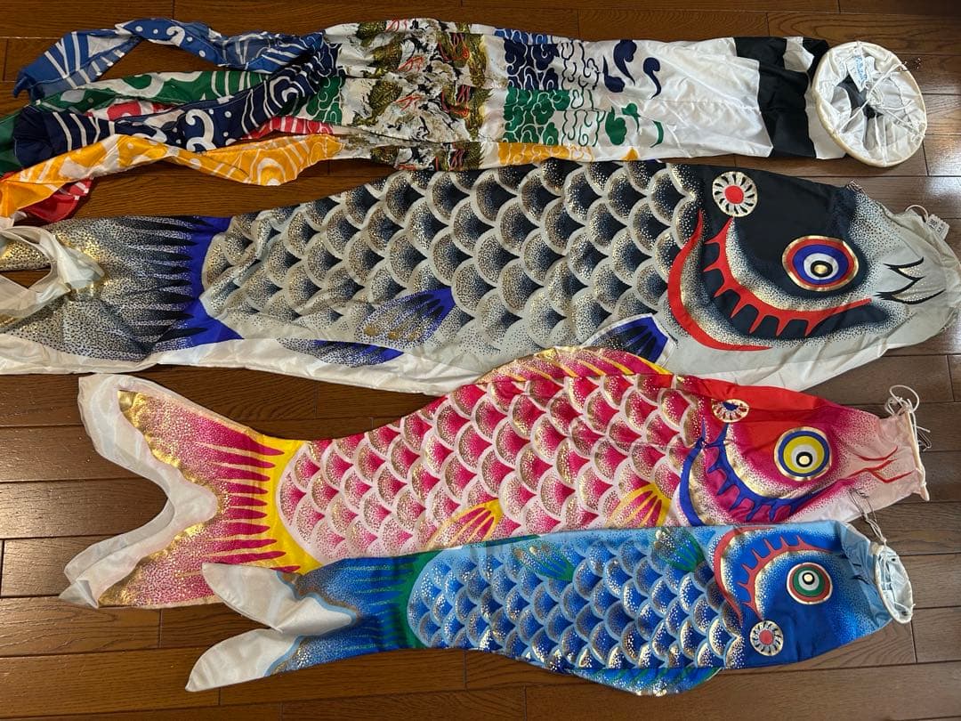 ホームセット鯉のぼり4色セット ベランダ用（注意あり）