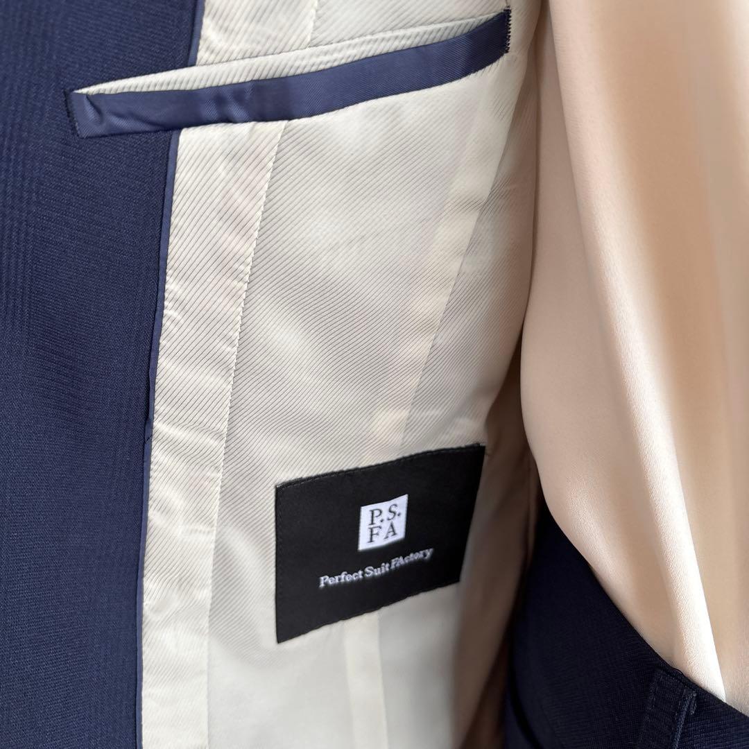 新品　パーフェクトスーツファクトリー　パンツスーツ　7号　ネイビー　タグ付き