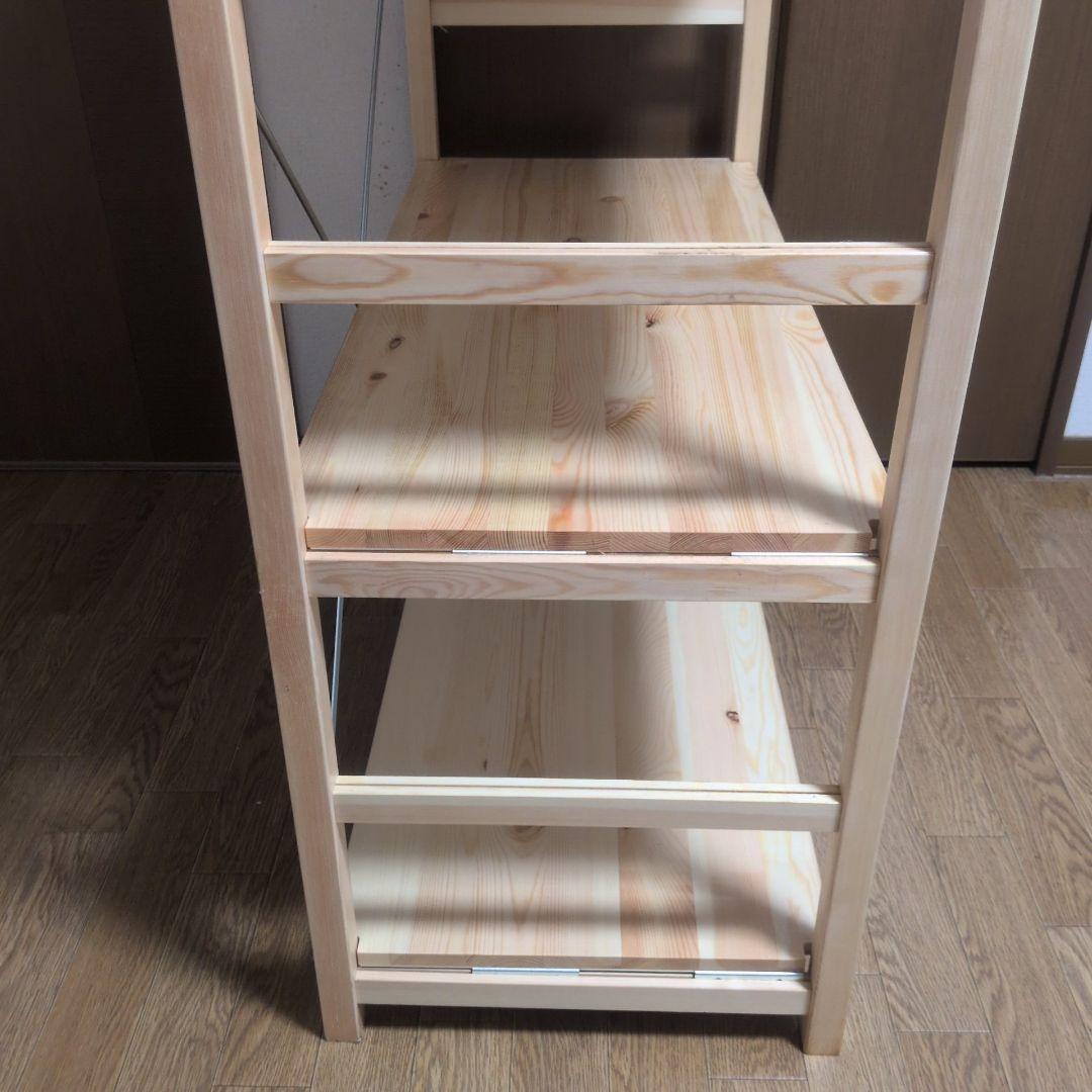 MUJI 無印良品　パイン材ユニットシェルフ 4段