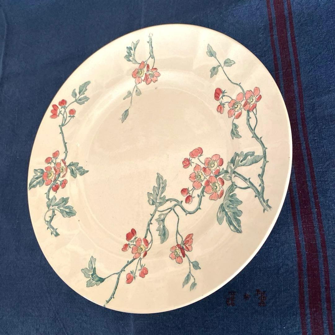 ロンシャン　Longchamp　平皿プレートフランスアンティーク　花