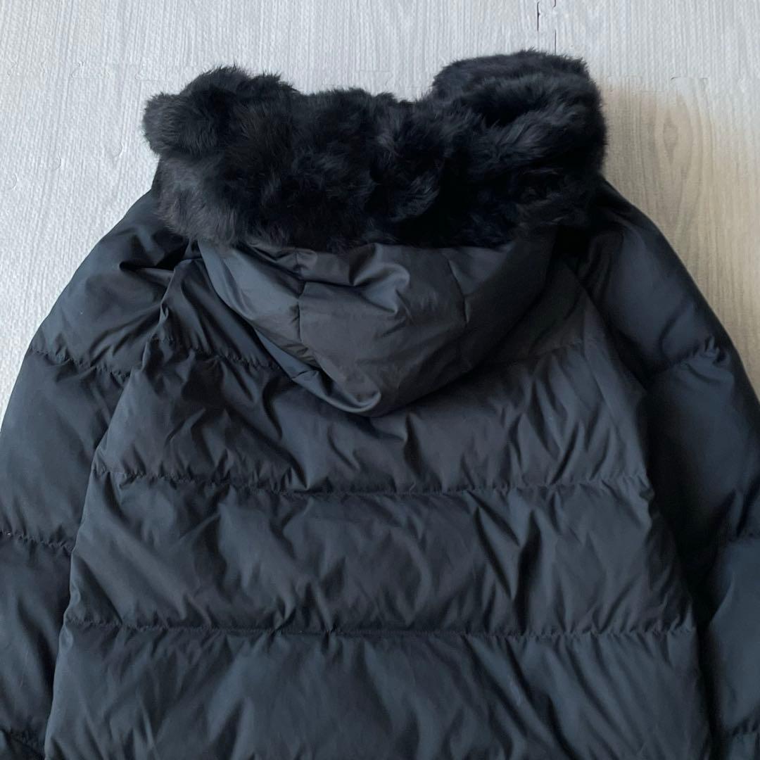 2022アーバンリサーチ ラビットフードストレッチロングダウン　ブラックF