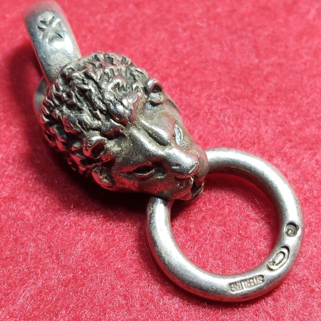 ガボールタイプ　ネックレスペンダント　STERLING　ライオンヘッド