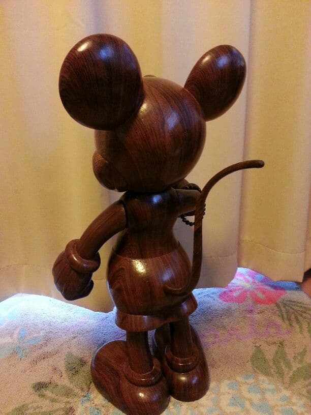 木のミッキーマウス激レア物　木の削りだしミッキーマウス