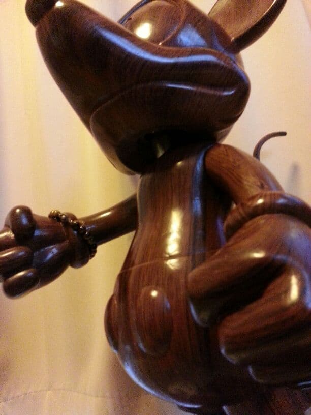 木のミッキーマウス激レア物　木の削りだしミッキーマウス