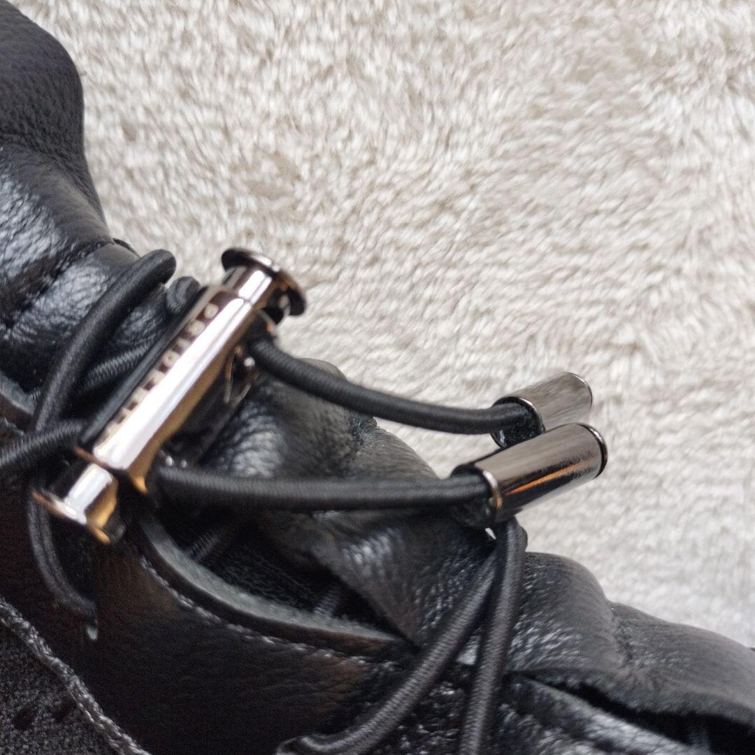 PRIDE 2024Sneakers ブラックMサイズレザー厚底メッシュレザー