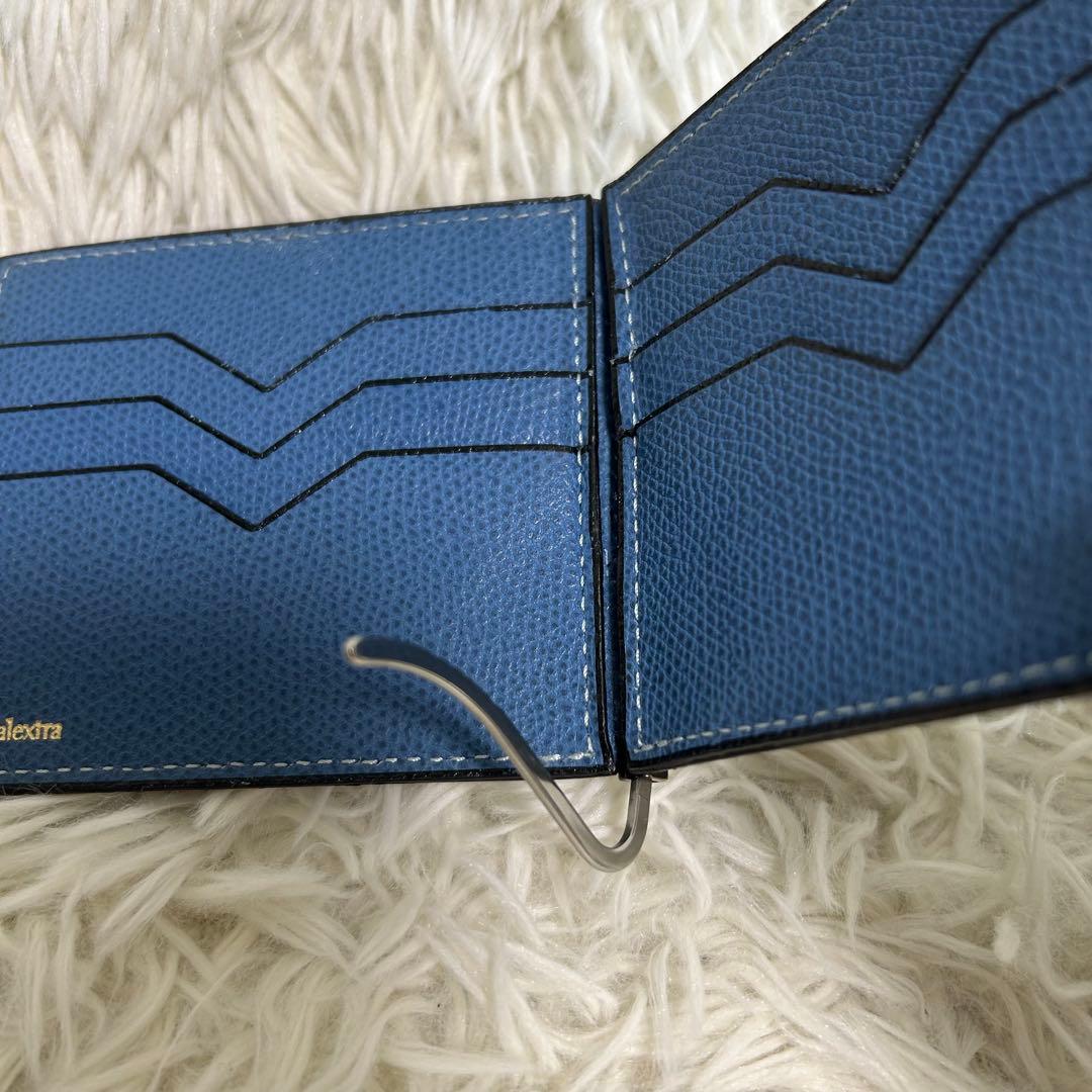 ✨良品✨ヴァレクストラ マネークリップ レザー コバルトブルー