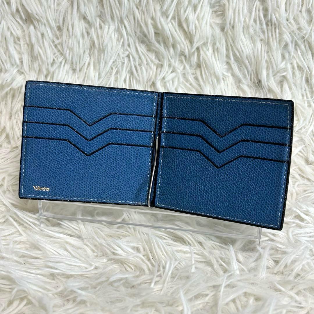 ✨良品✨ヴァレクストラ マネークリップ レザー コバルトブルー