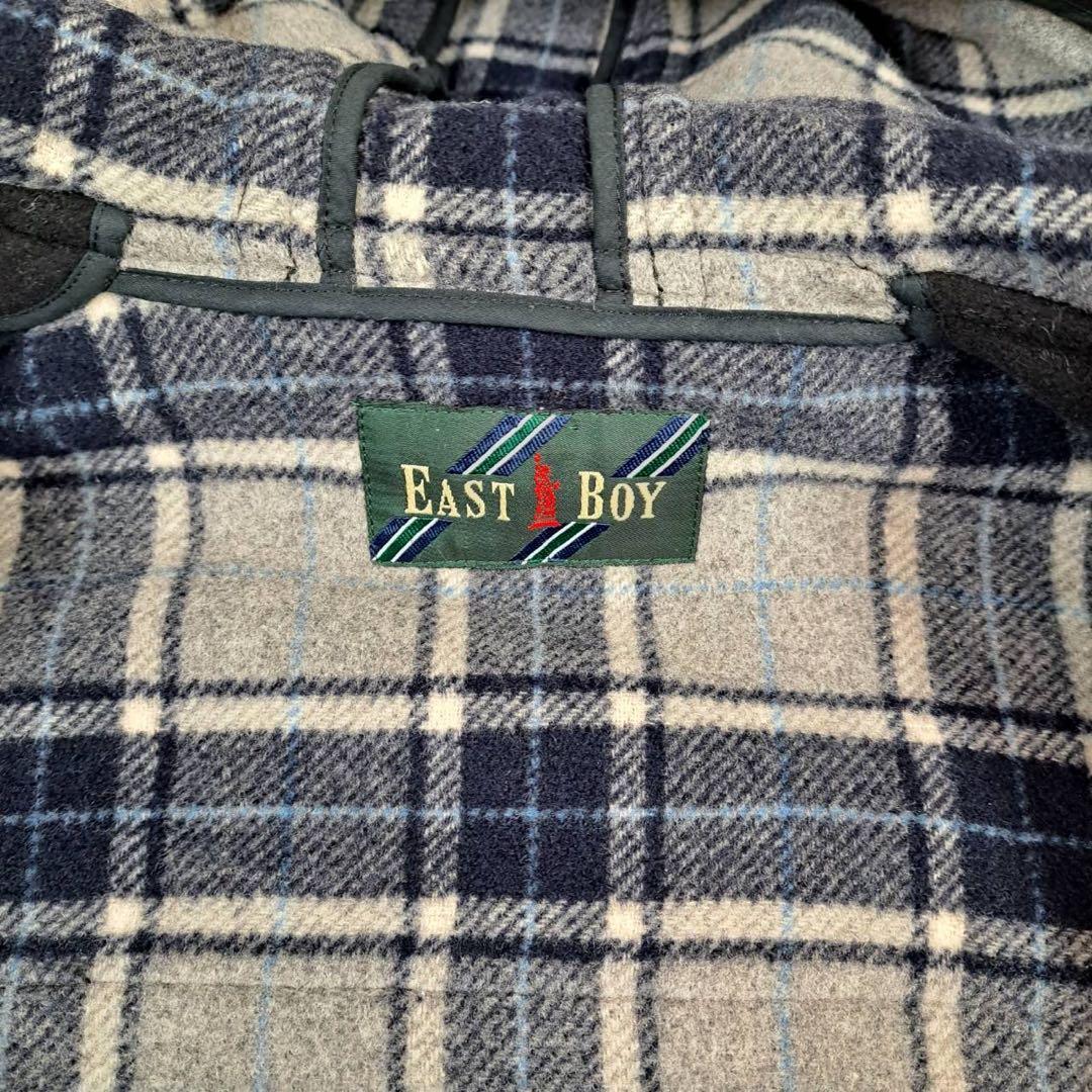 未使用級　イーストボーイ　ダッフルコート　ウール　ブラック