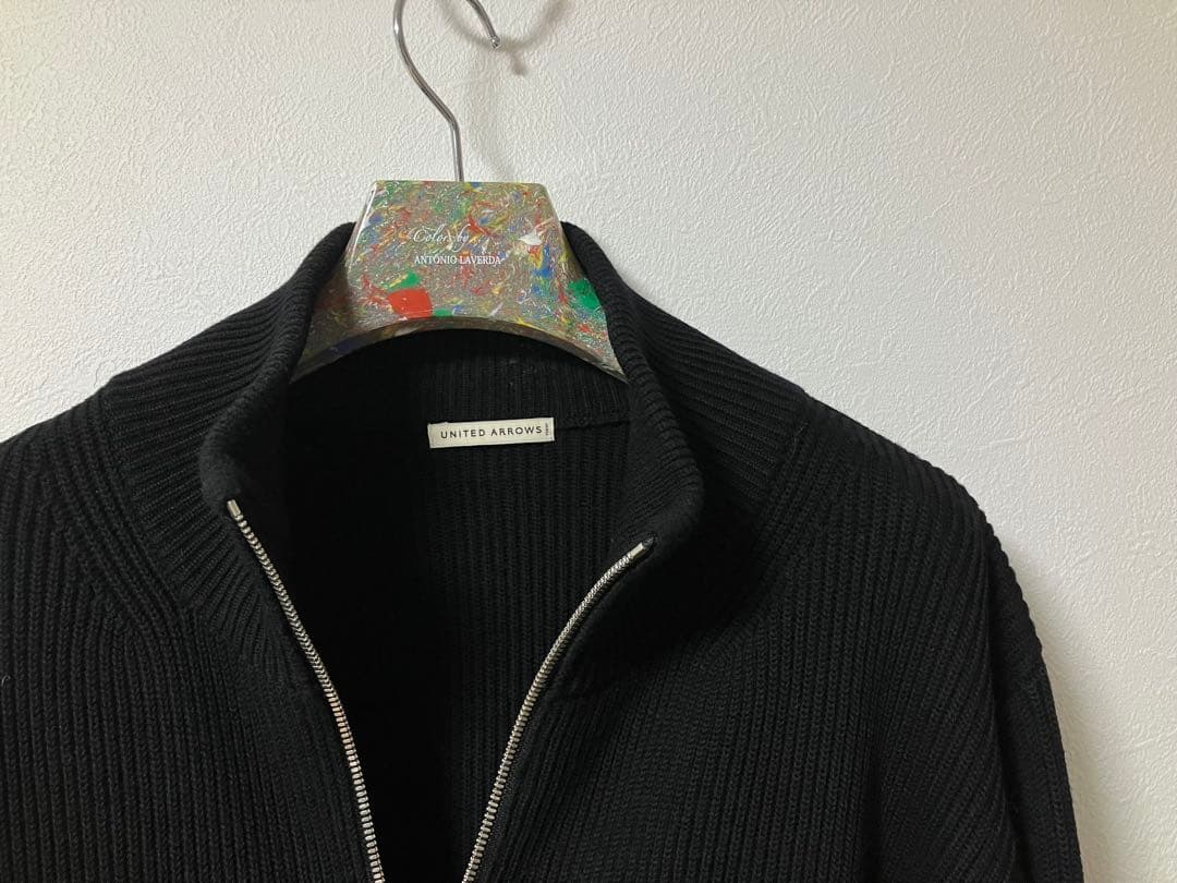 Beauty&youth パタゴニアウール ドライバーズニット ブラック M