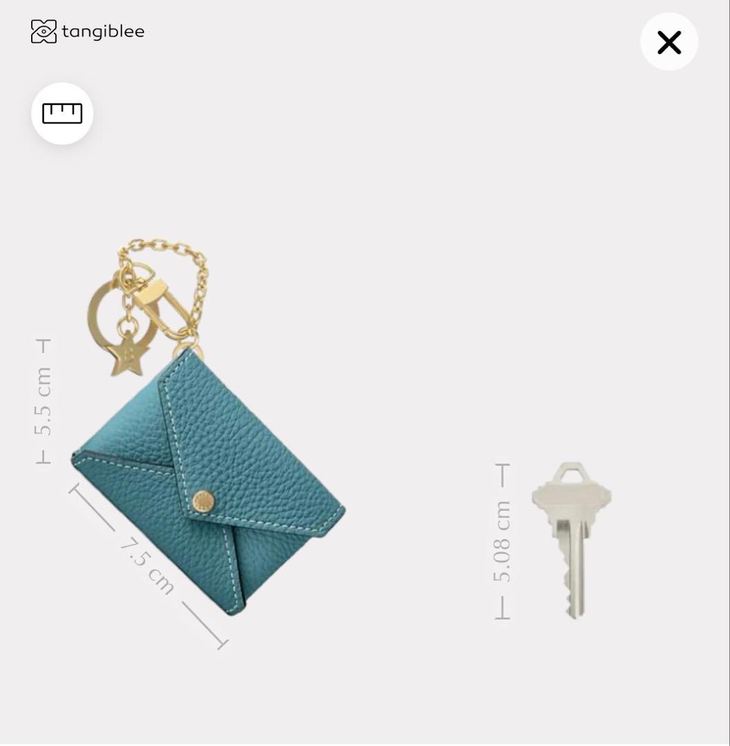 【新品未使用】スター チェーン キーホルダー シュリンクレザー　ブルーシアン