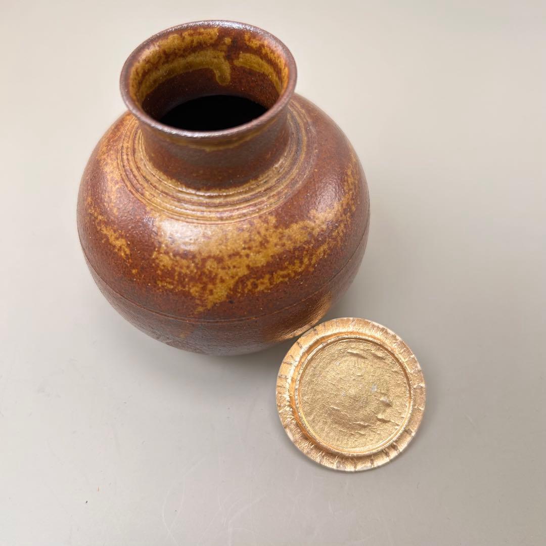 A047笹田有祥 摸 利休丸壺 茶入 唐物 大名物 共箱